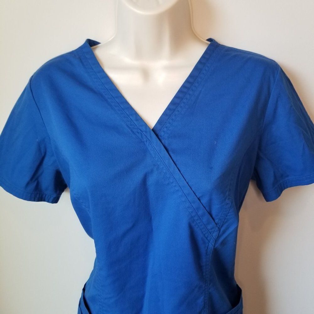 Cherokee Mock Wrap Scrub Top - Picture 2 of 6